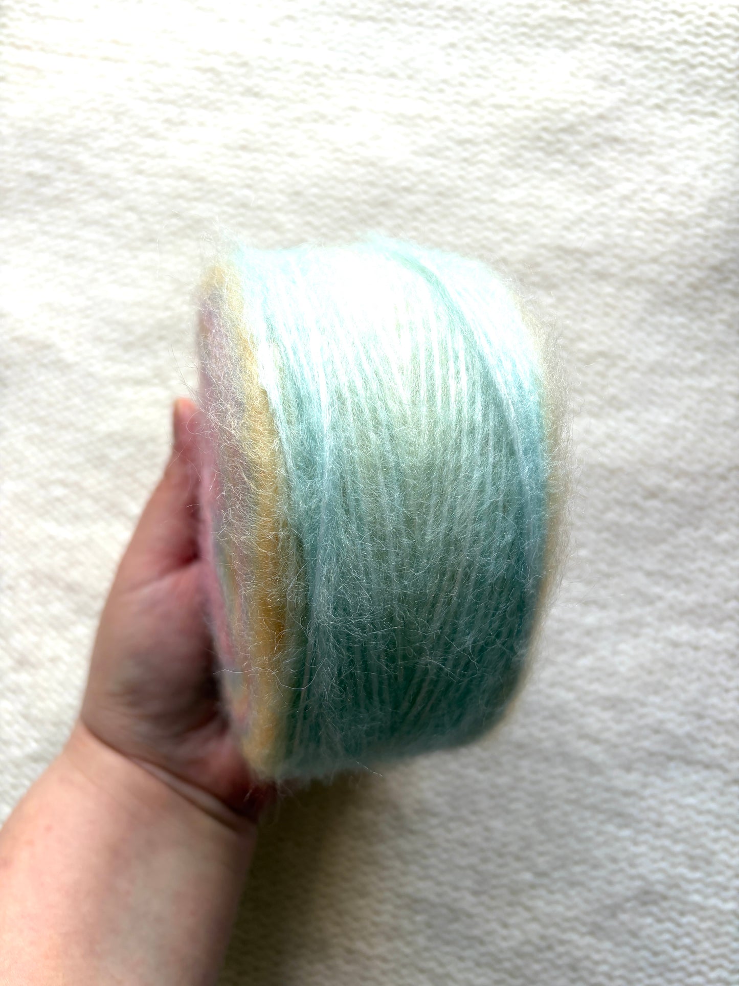 1 cake x 100g Ombre Mohair Blend Yarn : 01 Pastel