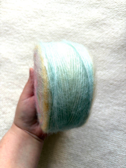 1 cake x 100g Ombre Mohair Blend Yarn : 01 Pastel