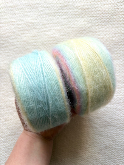 1 cake x 100g Ombre Mohair Blend Yarn : 01 Pastel