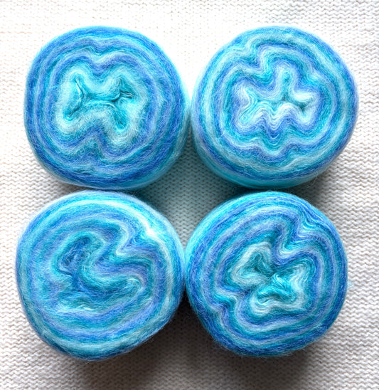 1 cake x 100g Ombre Mohair Blend Yarn : 05 Blue Ombre