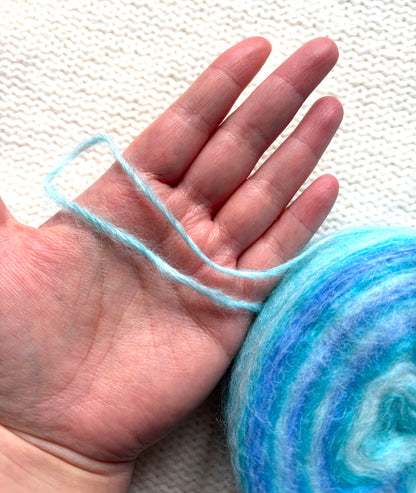 1 cake x 100g Ombre Mohair Blend Yarn : 05 Blue Ombre