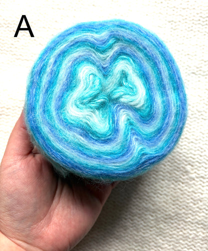 1 cake x 100g Ombre Mohair Blend Yarn : 05 Blue Ombre