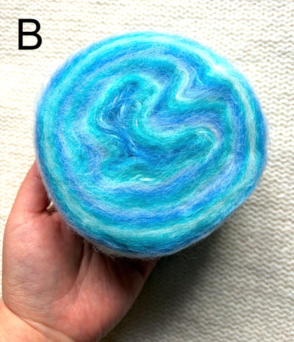 1 cake x 100g Ombre Mohair Blend Yarn : 05 Blue Ombre