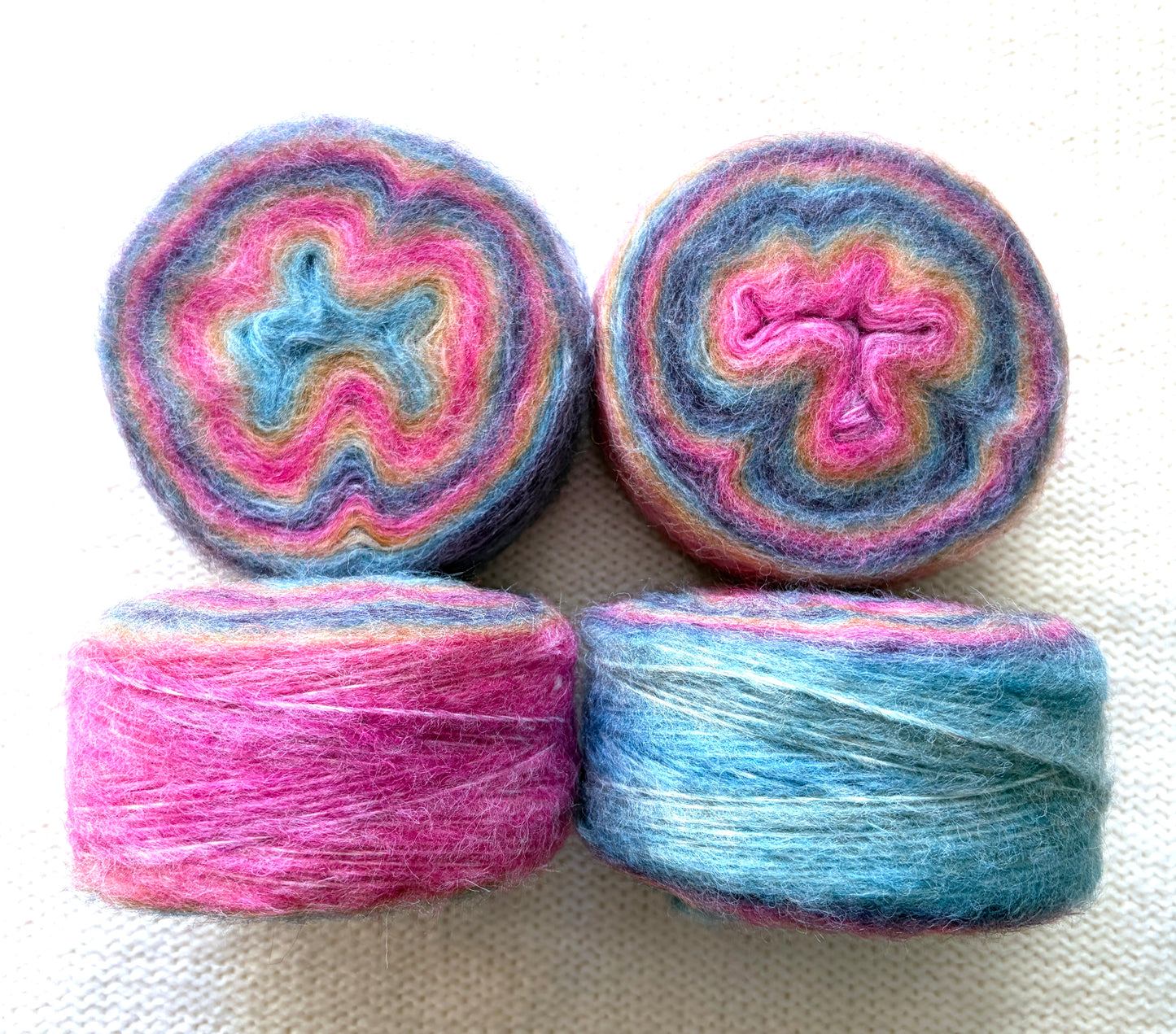 1 cake x 100g Ombre Mohair Blend Yarn : 06 Rainbow
