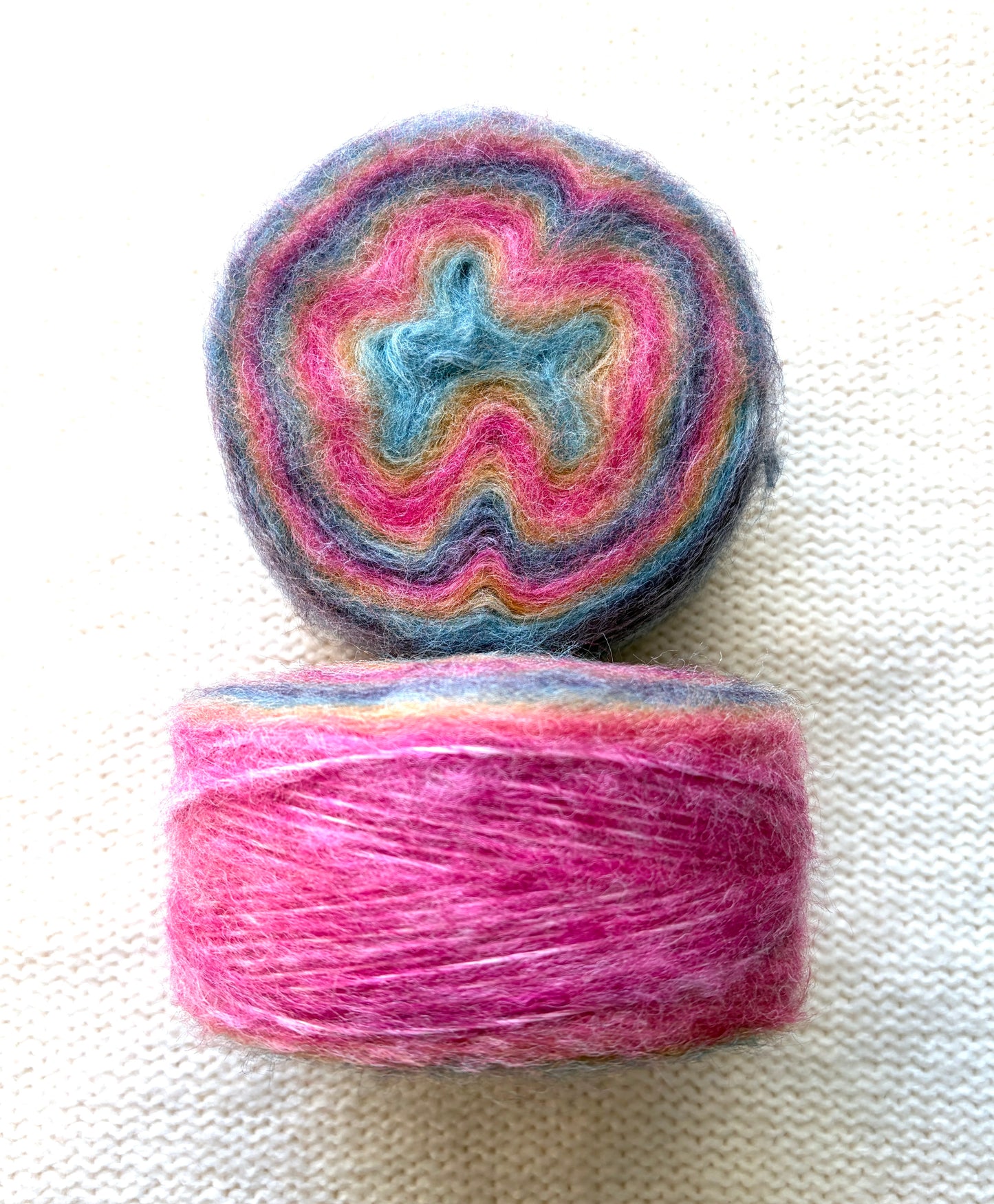 1 cake x 100g Ombre Mohair Blend Yarn : 06 Rainbow