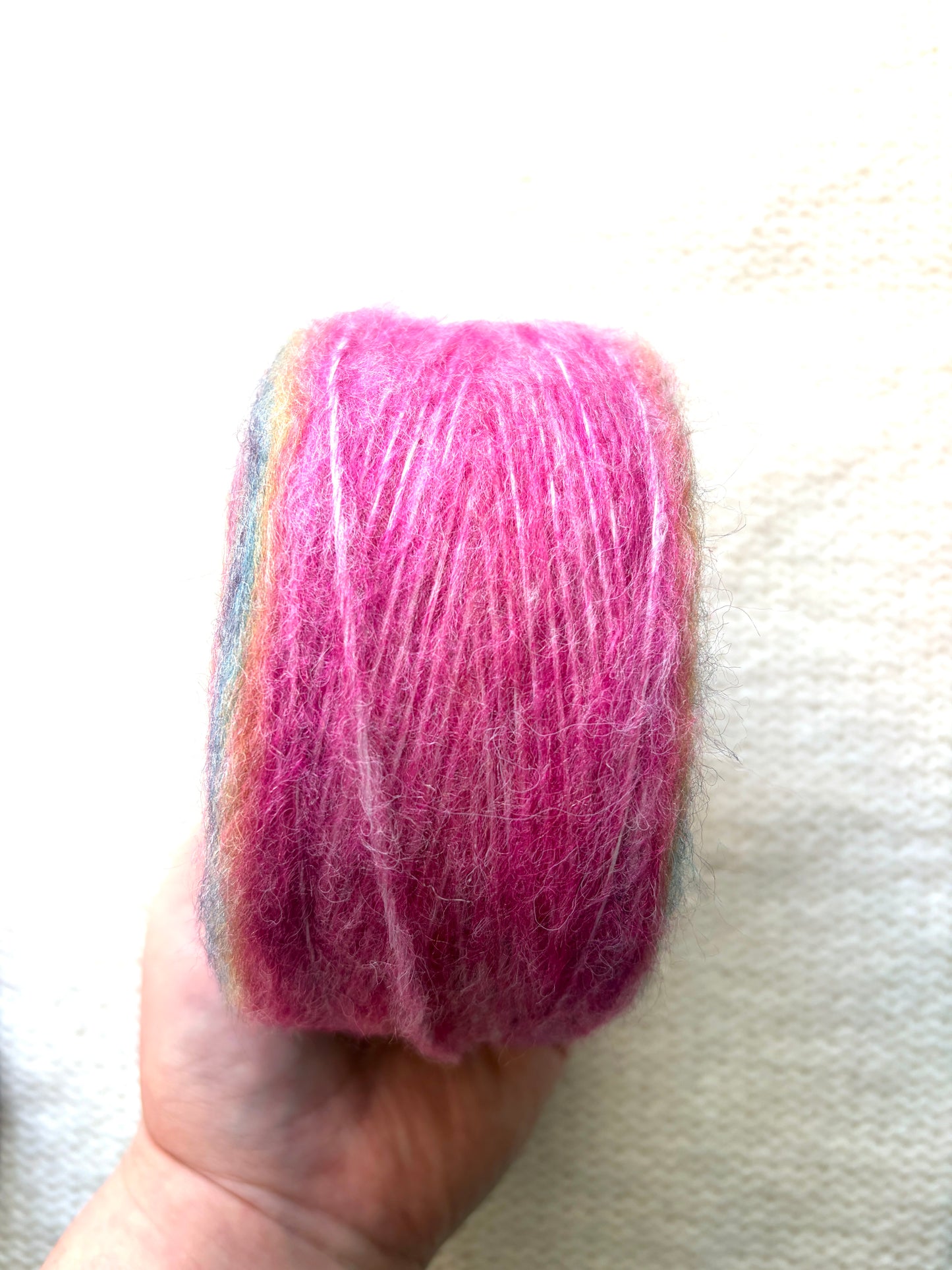 1 cake x 100g Ombre Mohair Blend Yarn : 06 Rainbow
