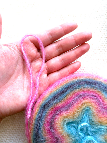 1 cake x 100g Ombre Mohair Blend Yarn : 06 Rainbow