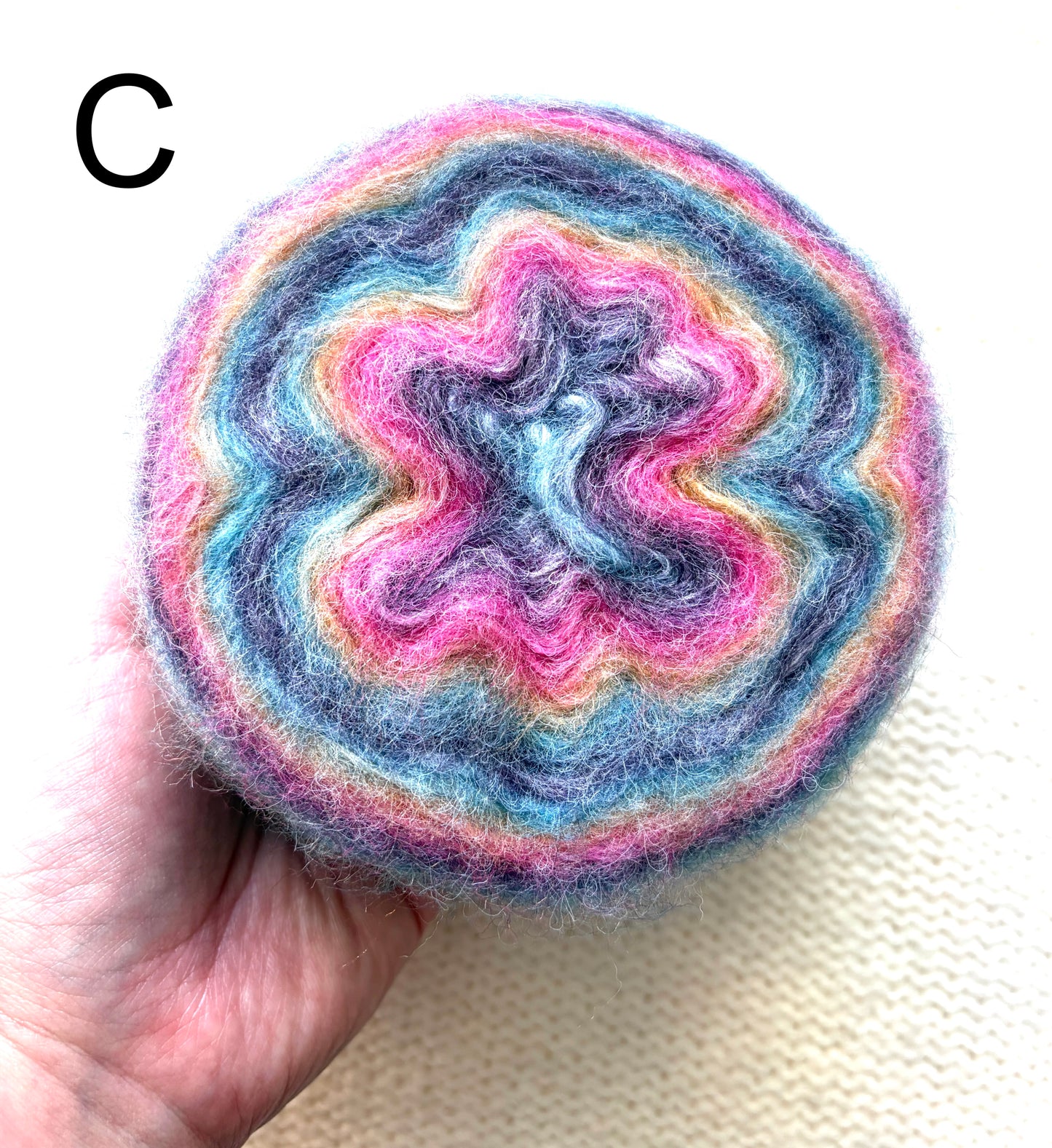 1 cake x 100g Ombre Mohair Blend Yarn : 06 Rainbow