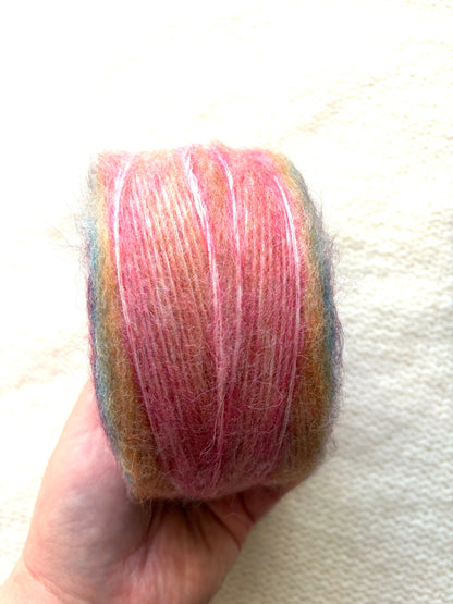 1 cake x 100g Ombre Mohair Blend Yarn : 06 Rainbow