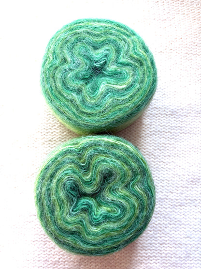 1 cake x 100g Ombre Mohair Blend Yarn : 02 Green