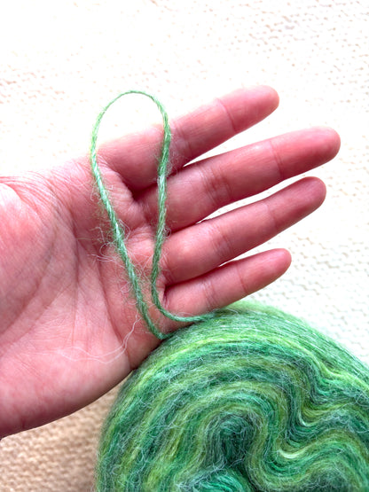 1 cake x 100g Ombre Mohair Blend Yarn : 02 Green