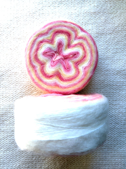 1 cake x 100g Ombre Mohair Blend Yarn : 04 Pink Yellow White