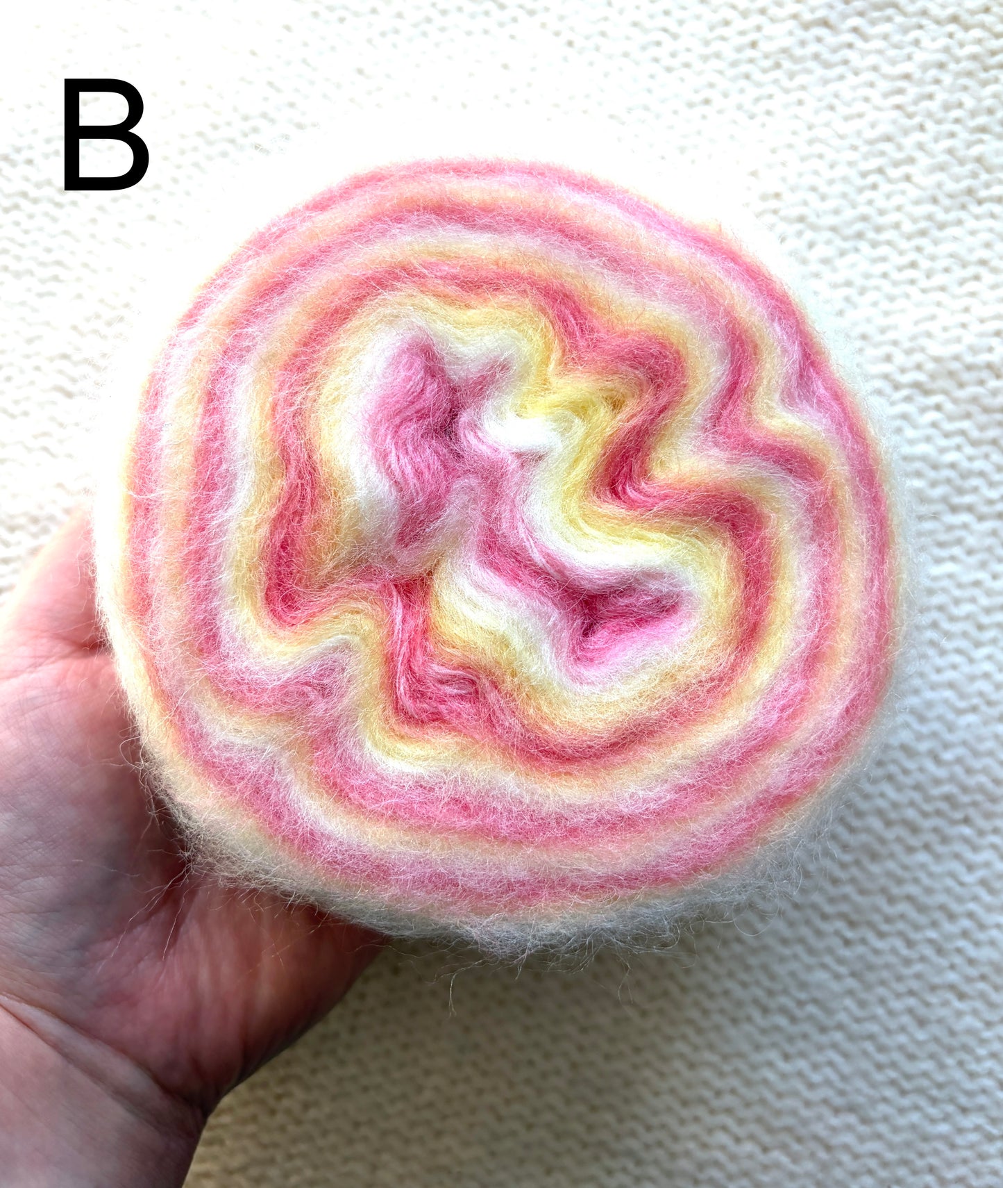 1 cake x 100g Ombre Mohair Blend Yarn : 04 Pink Yellow White