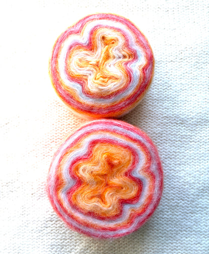 1 cake x 100g Ombre Mohair Blend Yarn : 21 Orange Ombre
