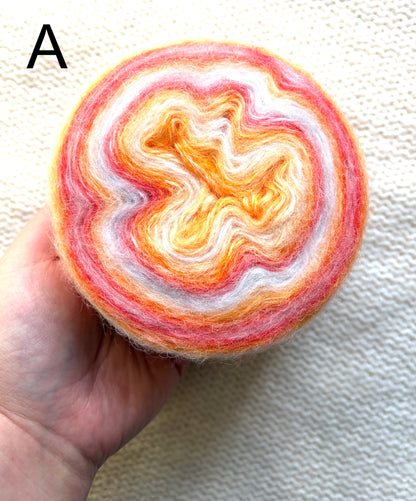 1 cake x 100g Ombre Mohair Blend Yarn : 21 Orange Ombre