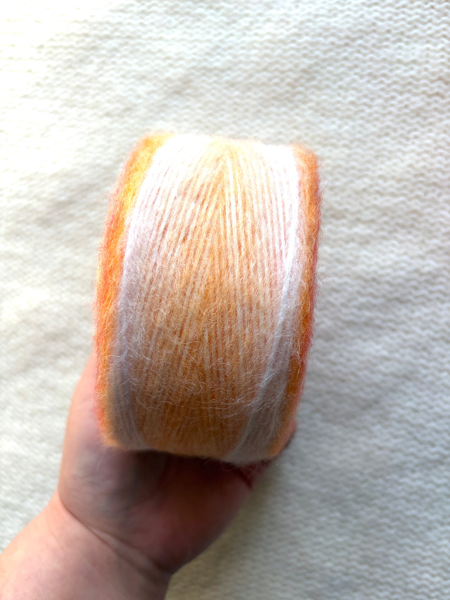 1 cake x 100g Ombre Mohair Blend Yarn : 21 Orange Ombre