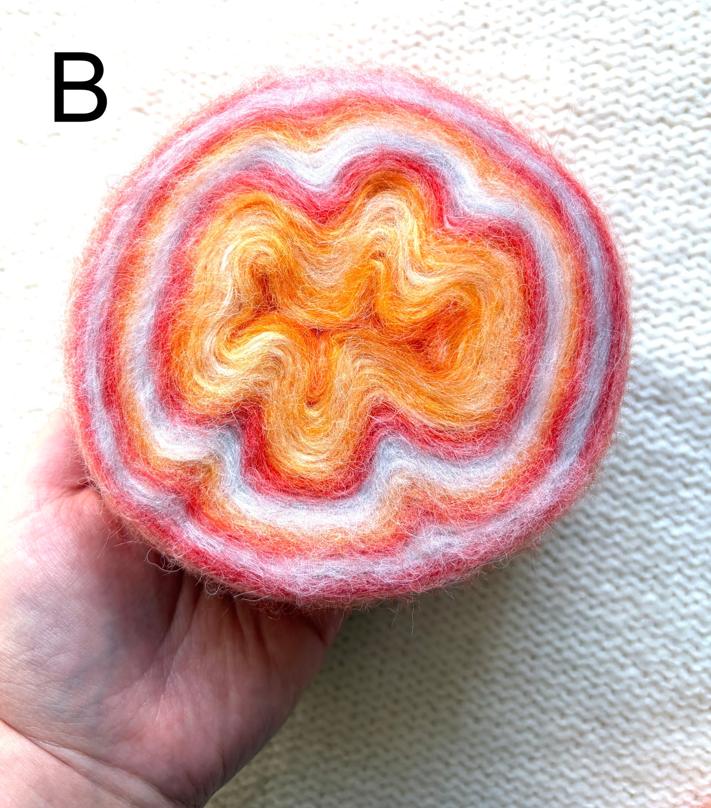 1 cake x 100g Ombre Mohair Blend Yarn : 21 Orange Ombre