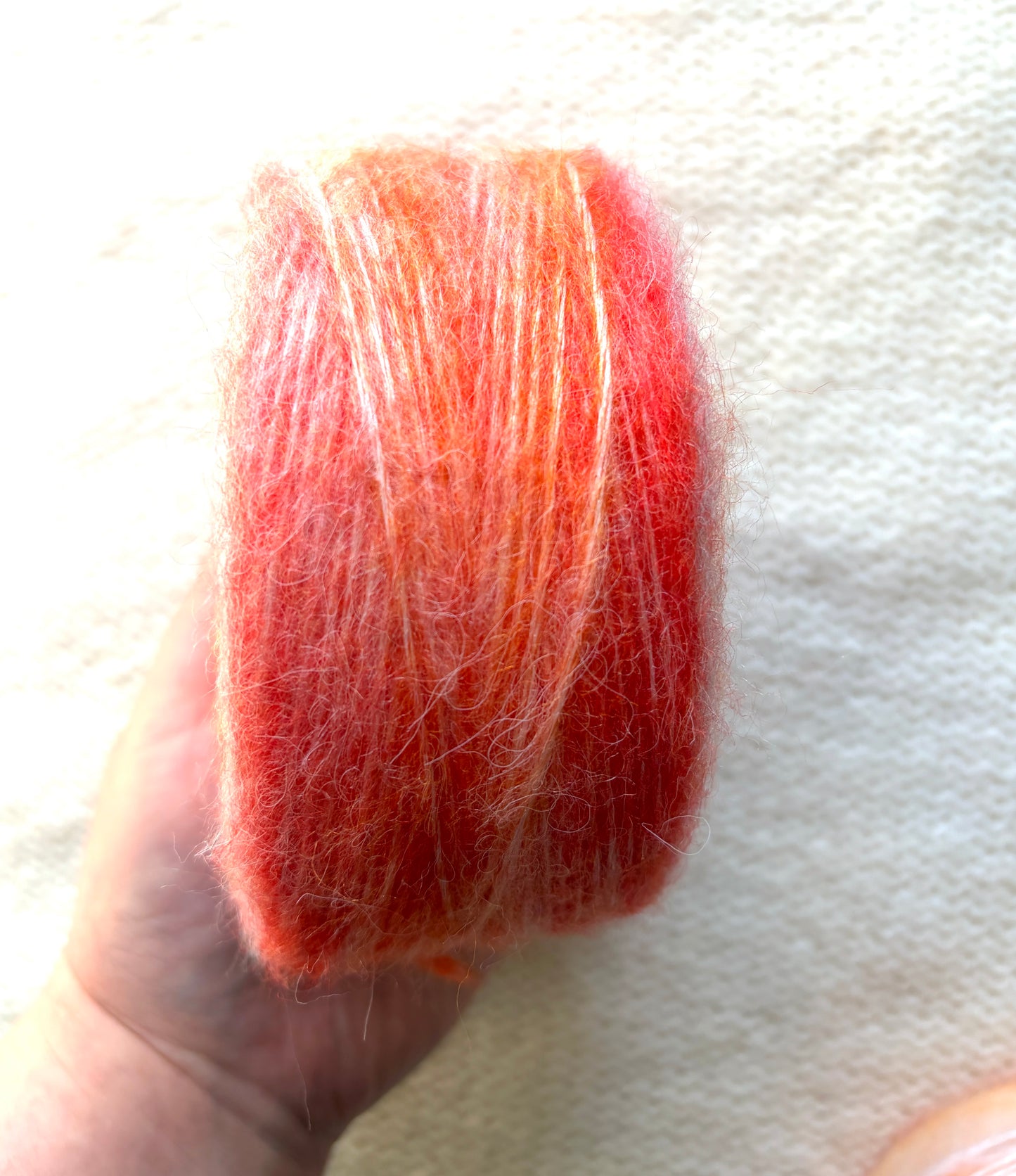 1 cake x 100g Ombre Mohair Blend Yarn : 21 Orange Ombre
