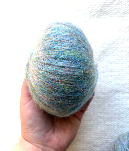 3 balls x 25g Glitter Mohair yarn : Mohair + Wool + Rayon : 21 Blue Sky