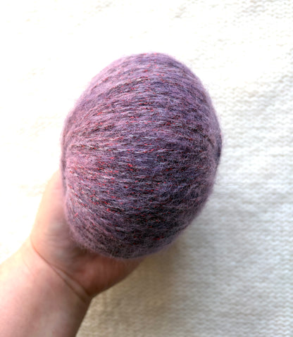 3 balls x 25g Glitter Mohair yarn : Mohair + Wool + Rayon : 31 Plum