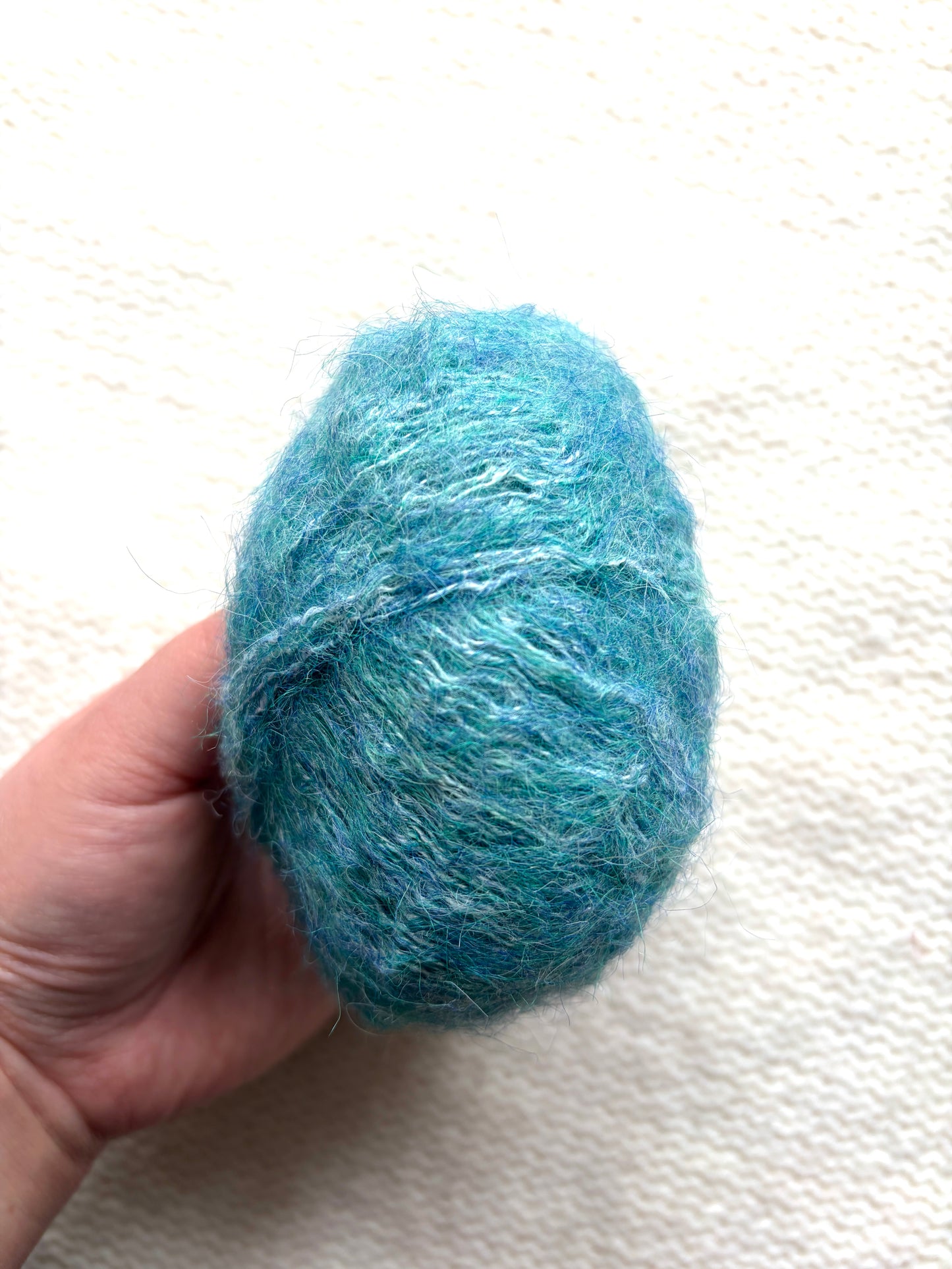 6 balls x 25g Alpaca Mohair yarn : Mohair + Alpaca + Acrylic : Colour 07 Teal