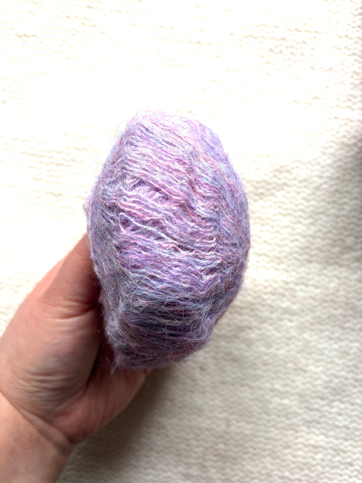 6 balls x 25g Alpaca Mohair yarn : Mohair + Alpaca + Acrylic : Colour 12 Lavender