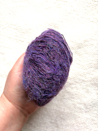 6 balls x 25g Alpaca Mohair yarn : Mohair + Alpaca + Acrylic : Colour 14 Plum