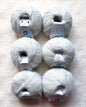 6 balls x 25g Alpaca Mohair yarn : Mohair + Alpaca + Acrylic : Colour 04 Light Grey