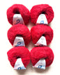 6 balls x 25g Alpaca Mohair yarn : Mohair + Alpaca + Acrylic : Colour 17 Bright Red