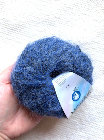 6 balls x 25g Alpaca Mohair yarn : Mohair + Alpaca + Acrylic : Colour 16 Indigo
