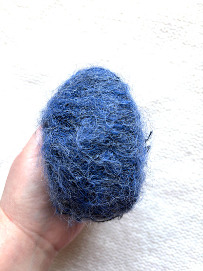 6 balls x 25g Alpaca Mohair yarn : Mohair + Alpaca + Acrylic : Colour 16 Indigo