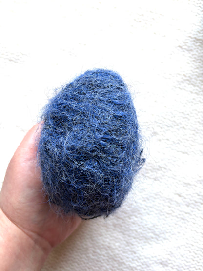 6 balls x 25g Alpaca Mohair yarn : Mohair + Alpaca + Acrylic : Colour 16 Indigo