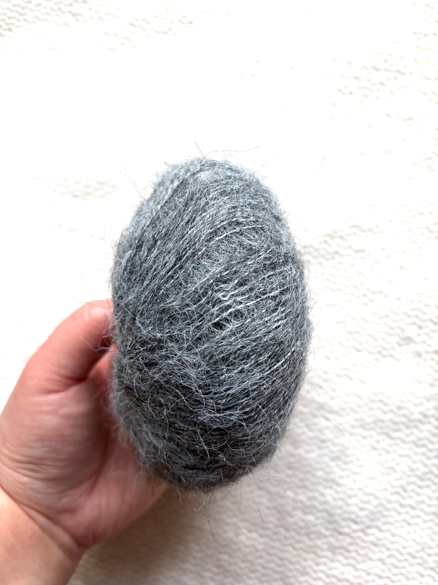 6 balls x 25g Alpaca Mohair yarn : Mohair + Alpaca + Acrylic : Colour 05 Ash