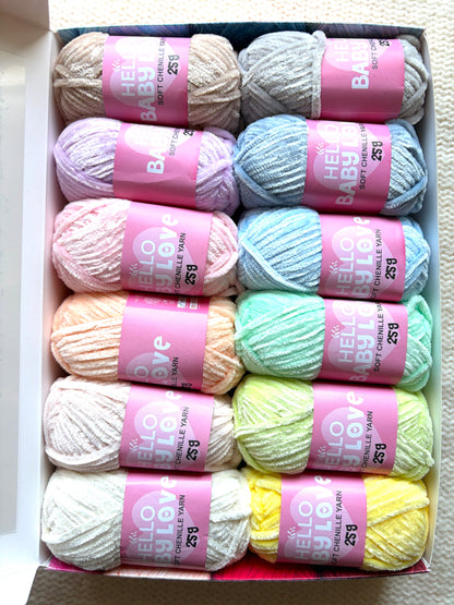 Hello Baby Love 12 Ball Yarn Pack - PASTEL