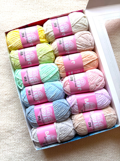 Hello Baby Love 12 Ball Yarn Pack - PASTEL