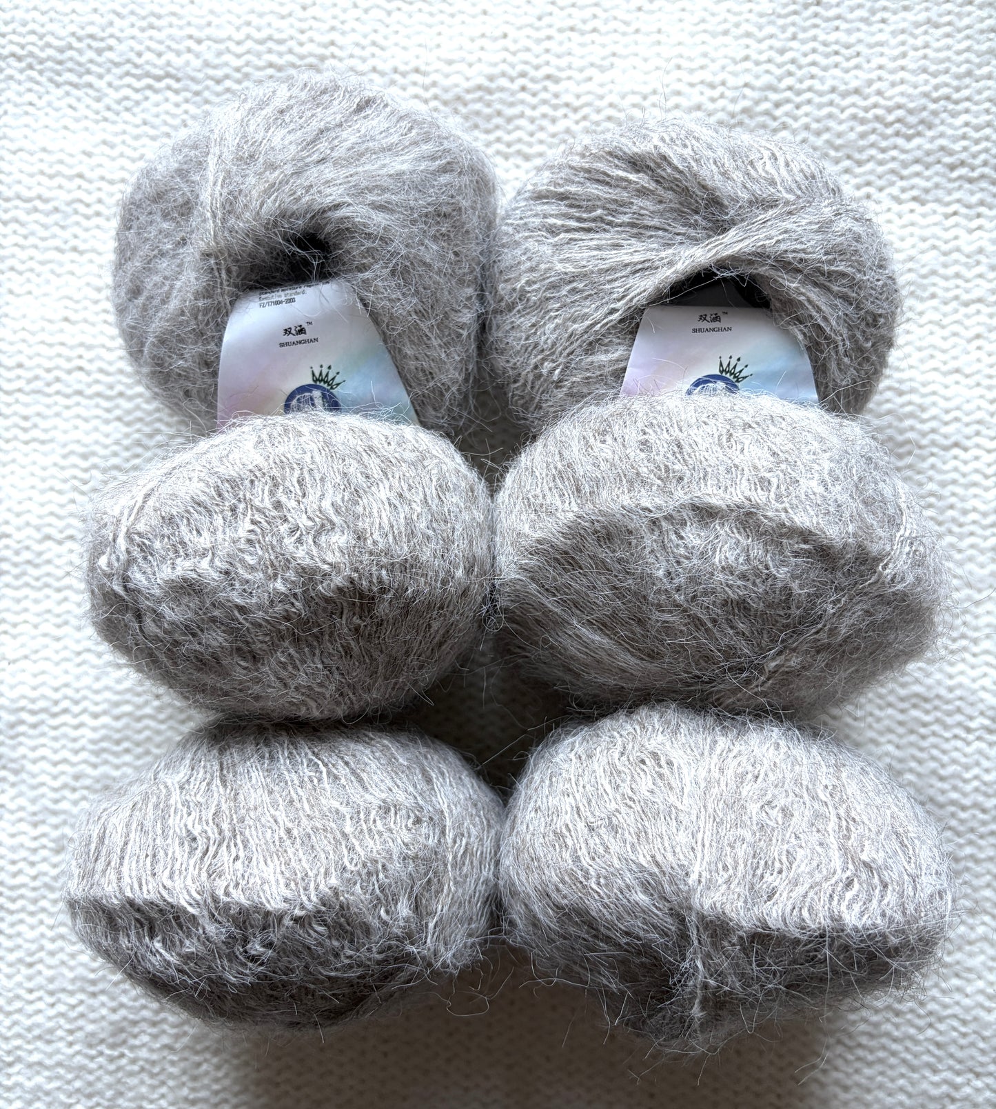 6 balls x 25g Alpaca Mohair yarn : Mohair + Alpaca + Acrylic : Colour 10 Khaki