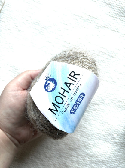 6 balls x 25g Alpaca Mohair yarn : Mohair + Alpaca + Acrylic : Colour 11 Cocoa