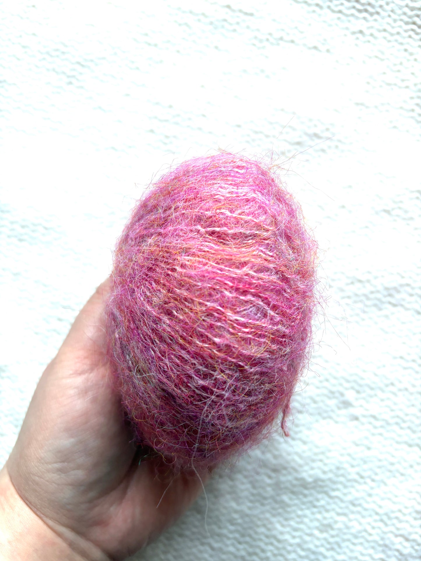 6 balls x 25g Alpaca Mohair yarn : Mohair + Alpaca + Acrylic : Colour 03 Strawberry