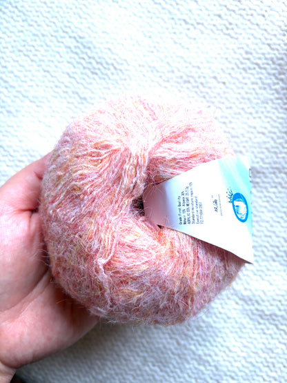 6 balls x 25g Alpaca Mohair yarn : Mohair + Alpaca + Acrylic : 02 Peach