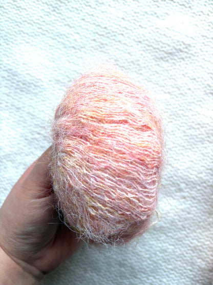 6 balls x 25g Alpaca Mohair yarn : Mohair + Alpaca + Acrylic : 02 Peach