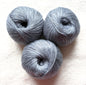 3 balls x 50g 90% Cashmere yarn : Cashmere + Bamboo fiber : 04 Silver Grey