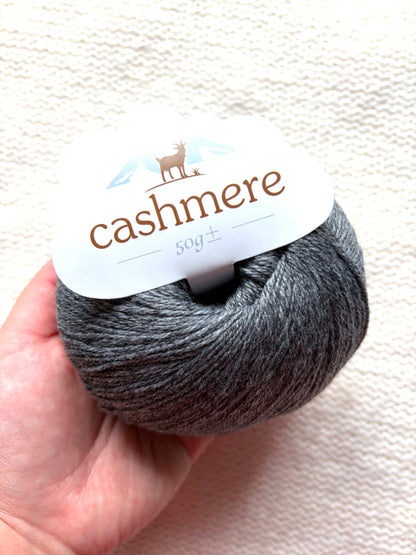 3 balls x 50g Cashmere yarn : 100% Cashmere : 14 Dark Grey