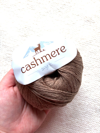 3 balls x 50g Cashmere yarn : 100% Cashmere : 16 Chestnut Brown