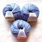 3 balls x 50g Fancy Wool Blend  yarn : 95% Wool : Colour 02 Iris