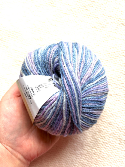 3 balls x 50g Fancy Wool Blend  yarn : 95% Wool : Colour 02 Iris