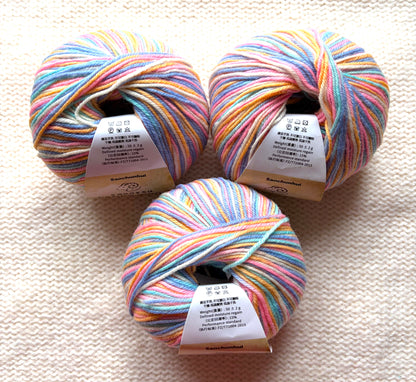 3 balls x 50g Fancy Wool Blend  yarn : 95% Wool : Colour 14 Sprinkles
