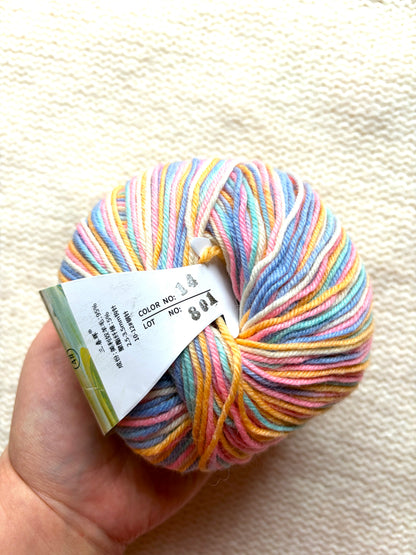 3 balls x 50g Fancy Wool Blend  yarn : 95% Wool : Colour 14 Sprinkles