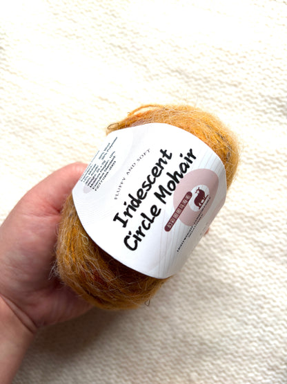 6 balls x 25g Mohair Wool yarn : Mohair + Wool + Acrylic + Polyester : 10 Turmeric Yellow