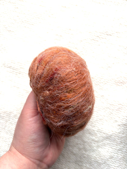 6 balls x 25g Mohair Wool yarn : Mohair + Wool + Acrylic + Polyester : 05 Ginger
