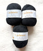 3 balls x 50g Cashmere Ultra Soft Yarn : 80% Cashmere : 05 Black